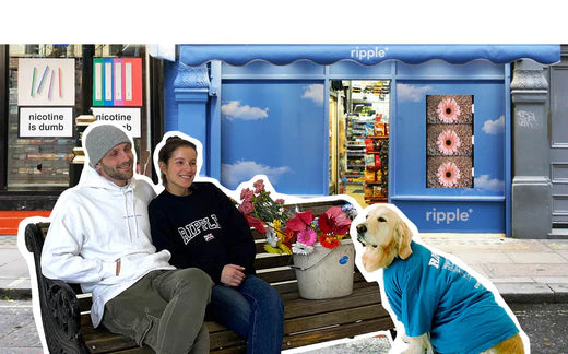 Digital collage of ripple founders and Compton news agents