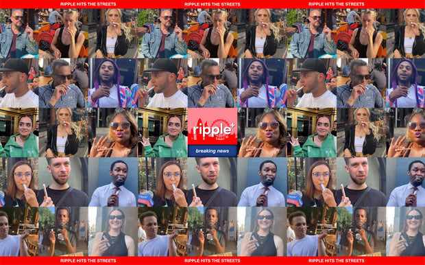 Collage of people being interviewed in London about trying ripple+ diffusers for the first time