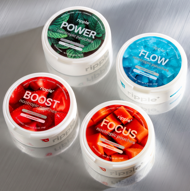 Pouch Sampler: Power, Flow, Boost and Focus cans